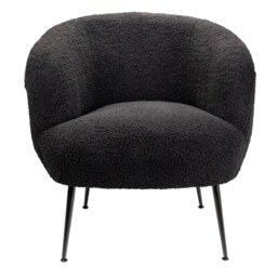Tori Boucle Tub Chair - Black - thumbnail 3