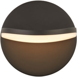 Lighting Collection IP65 Eclipse Disc LED Outdoor Wall Light - thumbnail 3