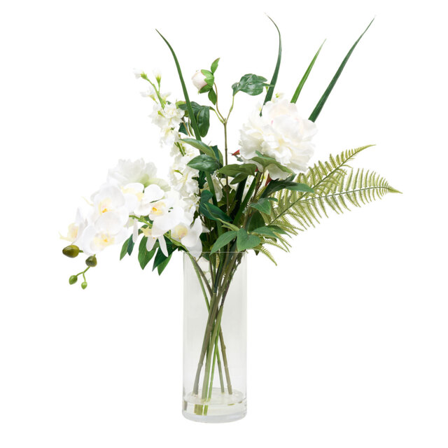 Orchid & Delphinium Vase Arrng - image 1