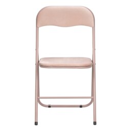 Velvet Folding Chair - Blush - thumbnail 4