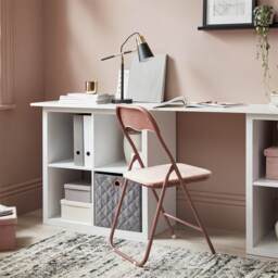 Velvet Folding Chair - Blush - thumbnail 1
