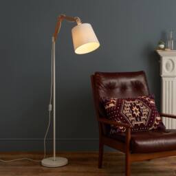 Caleb Floor Lamp - White - thumbnail 1