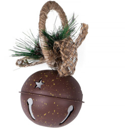 Decadent Bronze Rustic Floristry Hanging Bell Ornament - thumbnail 3