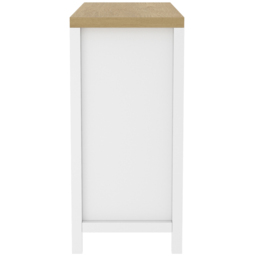 Homebase Clever Cube White and Light Oak Effect 6 Shelf Storage Unit - thumbnail 4