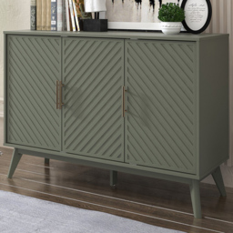 Cora 3 Door Green Wide Sideboard