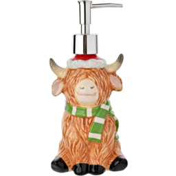 The Seasonal Gift Co. Highland Cow Ceramic Soap Dispenser