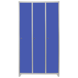 MonsterShop 3 Door Blue Wide Metal Storage Locker - thumbnail 3