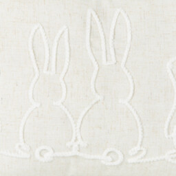 Bunnies Gingham Cushion - Natural - thumbnail 4