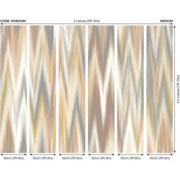 Origin Murals Ikat Zig Zag Multicolour Wall Mural - thumbnail 3