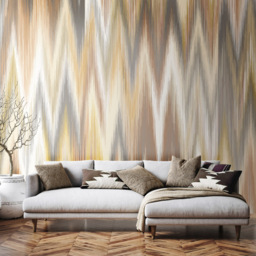 Origin Murals Ikat Zig Zag Multicolour Wall Mural - thumbnail 1