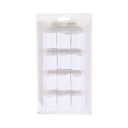 Set of 12 Votive LED Candles - White - thumbnail 1