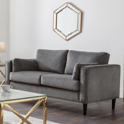 Julian Bowen Hayward 2 Seater Grey Chenille Sofa - thumbnail 1