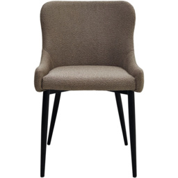 Bentley Designs Rubens Mocha Beige Boucle Dining Chair Set of 2 - thumbnail 2