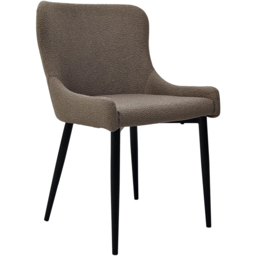 Bentley Designs Rubens Mocha Beige Boucle Dining Chair Set of 2 - thumbnail 4