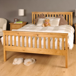 Brooklyn King Size Caramel Wooden Bed Frame