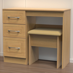 Crowndale Dorset 3 Drawer Modern Oak Dressing Table Set