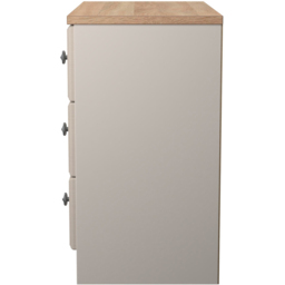 Crowndale Norfolk Kashmir Ash and Bardolino Oak 3 Drawer Chest of Drawers Ready Assembled - thumbnail 4