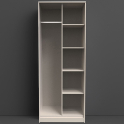 Crowndale Hong Kong Ready Assembled Kashmir Ash Tall Open Wardrobe - thumbnail 1