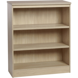 R White Cabinets 3 Shelf Mid Height Sandstone Bookcase - thumbnail 2