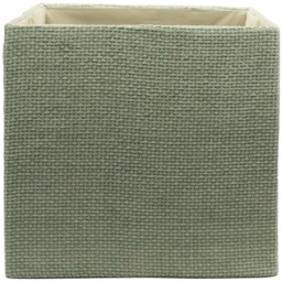 Homebase Patterned Green Cube Storage Insert 4 Pack - thumbnail 3