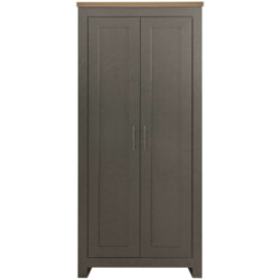 Birlea Highgate Dark Grey and Oak 2 Door Wardrobe - thumbnail 3