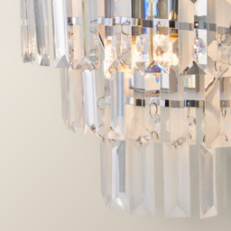 ValueLights Kelsks Acrylic Clear Jewel Droplet Chrome Wall Light with LED Bulb - thumbnail 4