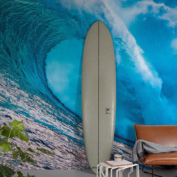 Grandeco Waves Blue and White 7 Lane Wall Mural - thumbnail 1