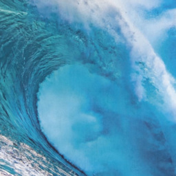 Grandeco Waves Blue and White 7 Lane Wall Mural - thumbnail 2
