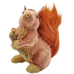 The Christmas Gift Co Squirrel with Pine Cone and Berries Decoration - thumbnail 2