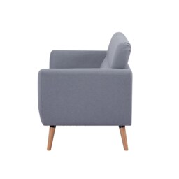 Scandi Savannah Brushed Fabric 3 Seater Sofa - Grey - thumbnail 4