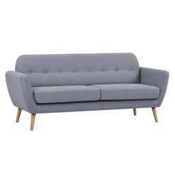 Scandi Savannah Brushed Fabric 3 Seater Sofa - Grey - thumbnail 2