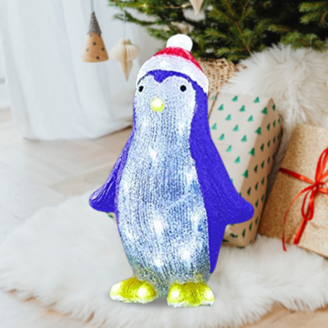 Marco Paul 30 Warm White LED Ice Puppa Penguin Christmas Decoration - image 1