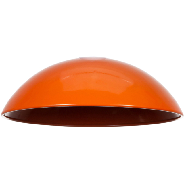 Happy Homewares Orange Gloss Metal Industrial Retro Disc Ceiling Pendant Shade - image 1
