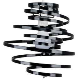 ValueLights Bensson Gloss Black Twisted Pendant Shade