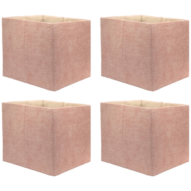 Homebase Patterned Pink Cube Storage Insert 4 Pack - image 1
