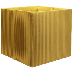 Homebase Pleated Ochre Cube Storage Insert 4 Pack - thumbnail 4
