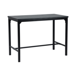 Nina 4 Seater Wood Effect Dining Nest with 4 Wood Effect Bar Stools - Black - thumbnail 4