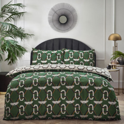 furn. Avalon King Size Green Duvet Set