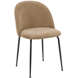 FWStyle Freya Flaxen Linen Upholstered Padded Dining Chair Set of 2 - thumbnail 3