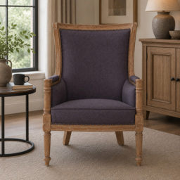 Premier Housewares Cabra Graphite Grey Fabric Armchair - thumbnail 3