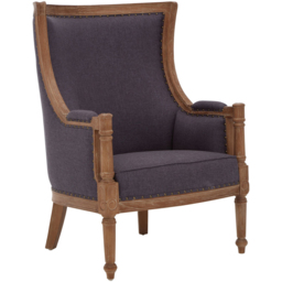 Premier Housewares Cabra Graphite Grey Fabric Armchair - thumbnail 2