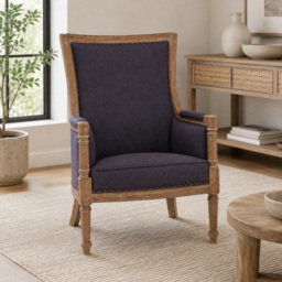 Premier Housewares Cabra Graphite Grey Fabric Armchair - thumbnail 4