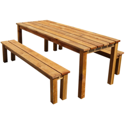 Cerland Banket 6 Seater Wooden Garden Dining Set - thumbnail 2