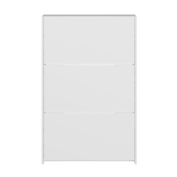 GFW Narrow White High Gloss 3 Tier Shoe Cabinet - thumbnail 3