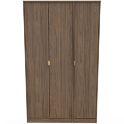 Crowndale Hong Kong 3 Door Carini Walnut Tall Wardrobe Ready Assembled - thumbnail 3