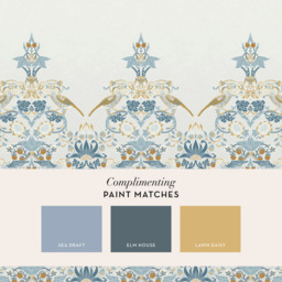 William Morris Strawberry Thief Soft Blue Mural - thumbnail 2