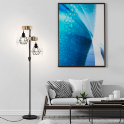 EGLO Townshend 5 Black Natural Metal and Wood Industrial 2 Light Floor Lamp - thumbnail 2
