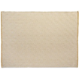 Hug Rug Gold Woven Diamond Rug 80 x 150cm - thumbnail 1