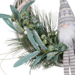 Multicolour Gonk Wicker Christmas Wreath 38cm - thumbnail 3