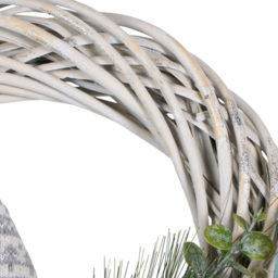 Multicolour Gonk Wicker Christmas Wreath 38cm - thumbnail 4